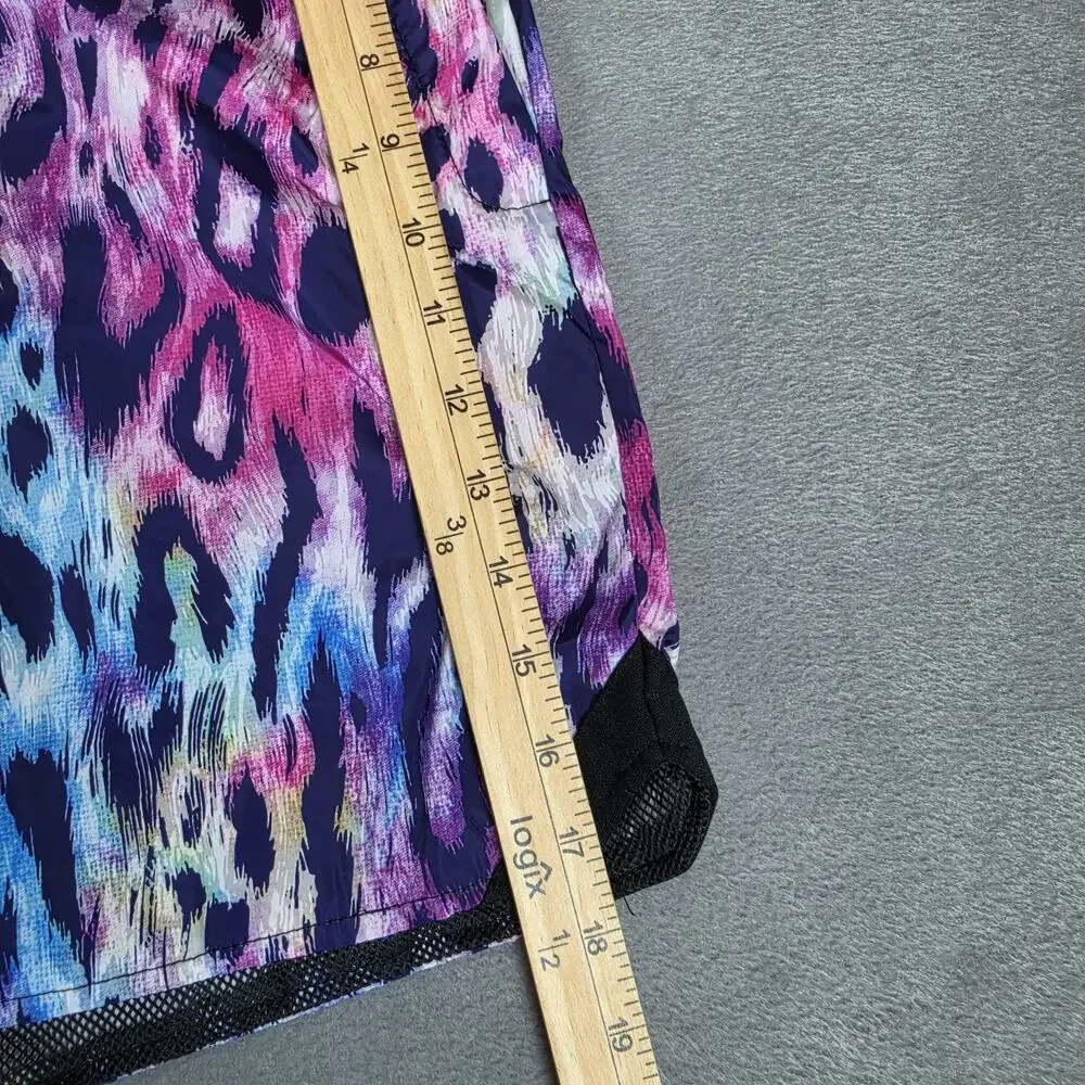 Original Fables Men's Swim Trunks Size Small Purple Blue Pink Leopard Print Shor